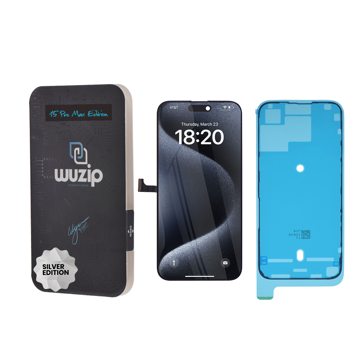 Pantalla Wuzip Silver Edition para iPhone 15 Pro Max