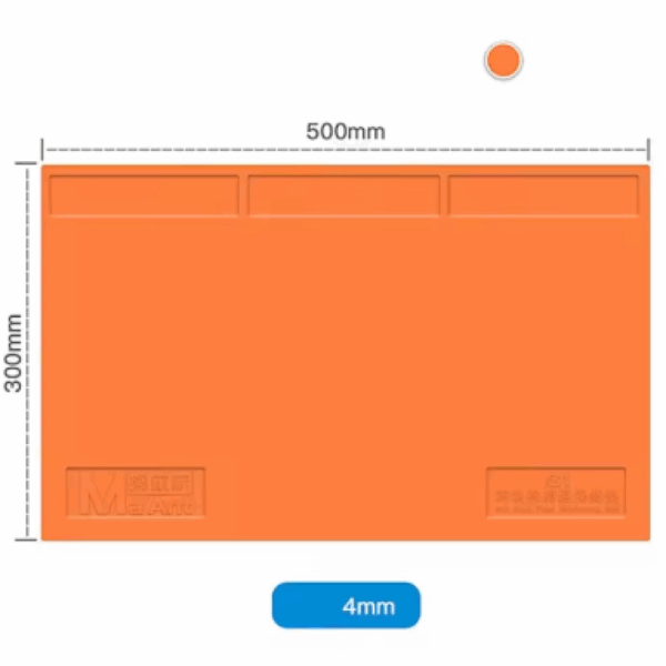 PAD DE SILICONA MAANT G1 500 × 300 MM NARANJA