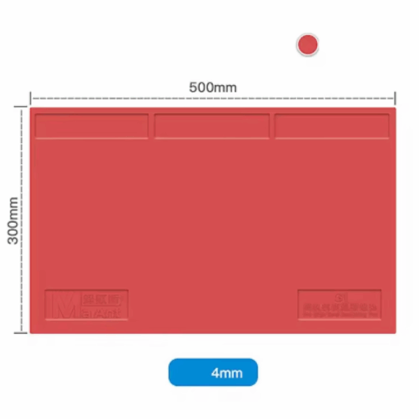 PAD DE SILICONA MAANT G1 500 × 300 MM ROJO