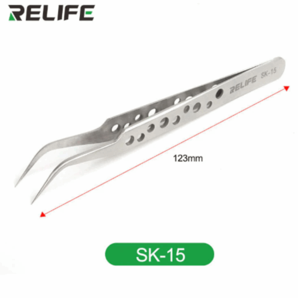 PINZAS CON AGUJEROS RELIFE SK-15 CURVA