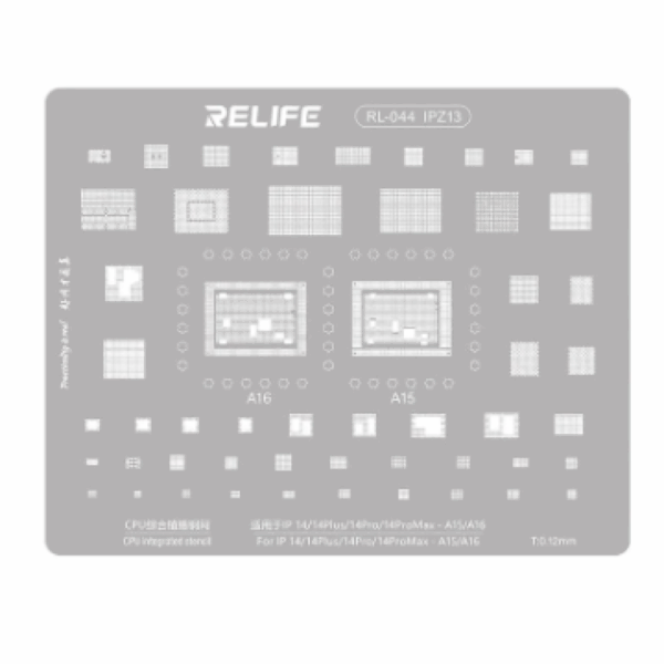 PLANTILLA RELIFE - SERIE 14/14PLUS/14PRO/14PROMAX - A15/16