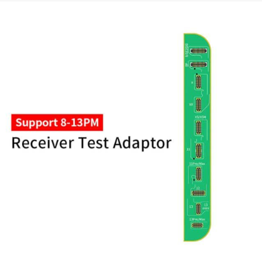 ADAPTADOR JC PROGRAMMER RECEIVER FPC EAR SPEAKER FLEX CABLE PARA IPHONE 8-13 PRO MAX (SERIE V1SE / V1S PRO)