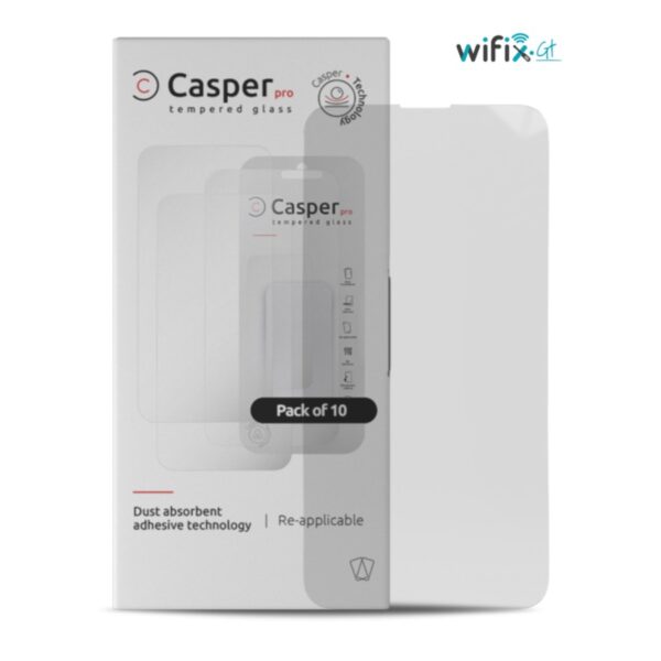 CASPER PRO TEMPERED GLASS COMPATIBLE FOR IPHONE 13 MINI (CLEAR) (PAQ 10)