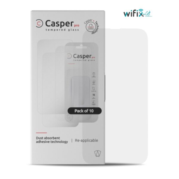 CASPER PRO TEMPERED GLASS COMPATIBLE FOR IPHONE 14 PRO MAX (CLEAR) (PAQ 10)